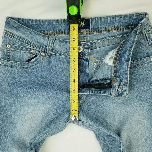 Angel's Size 9 Blue Denim Jeans Sequence Pockets - Picture 3 of 9